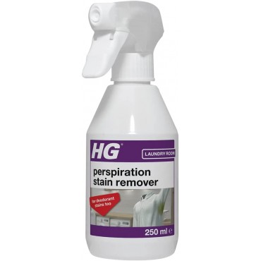 HG Perspiration Stain Remover, Removes Sweat & Deodorant Marks from Shirts & Tops, Pre-Wash Treatment for Clothing  250ml