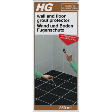 HG Super Protector for Wall and Floor Grout-Protects Against Oil, Grease and Moisture-Colourless, 250ml