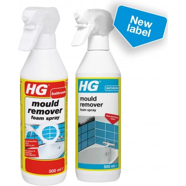 HG Mould Remover Spray, Effective Mould Spray & Mildew Cleaner, Removes Mouldy Stains From Walls, Tiles, Silicone Seals & More (500ml)