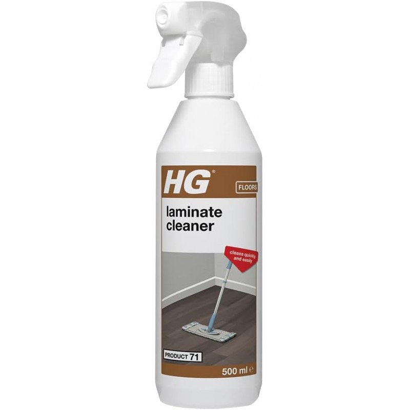 HG Laminate Floor Spray for Daily Use, Product 71, Cleans Floors Quickly & Easily, for All Types of Laminate Flooring – 500ml Spray (465050106 )