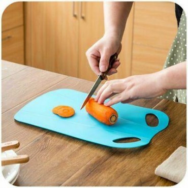 New Flexible Plastic Folding Practical Blue Chopping Cutting Food Serving Board