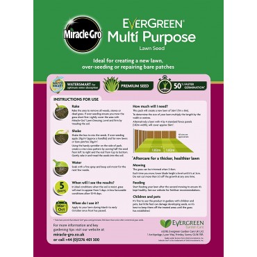 Miracle-Gro® EverGreen® Multi Purpose Lawn Seed 840g