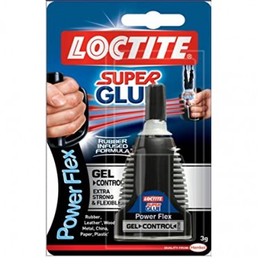 Loctite Power Flex Super Glue Gel Control Liquid Flexible Adhesive - 3g Bottle
