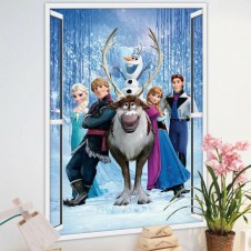 wall sticker 3d Princess Elsa Anna Diy Frozen Girl Children Room