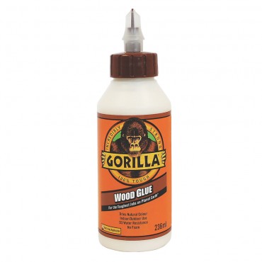 Gorilla Wood Glue Strong Fast Bond Indoor/ Outdoor , Water Resistant, Anti-Clog  Applicator 236ml