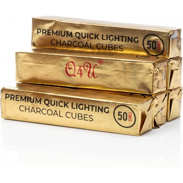 Quick light Charcoal Coal Premium Quick light Charcoal Coal 50 cubes 10 roll (25mm Cubes)