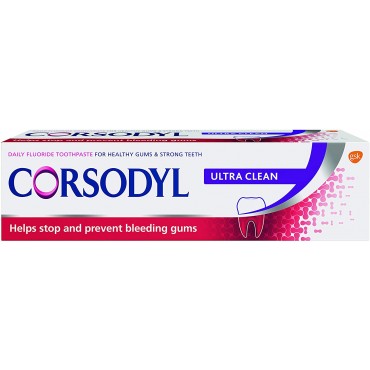 Corsodyl Toothpaste for Gum Care, 75 ml, Ultra Clean