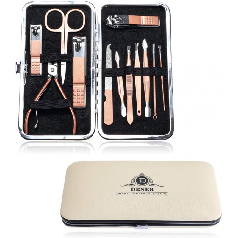 Deneb Manicure Pedicure Care Set ( Men, Women) 12pcs PINK