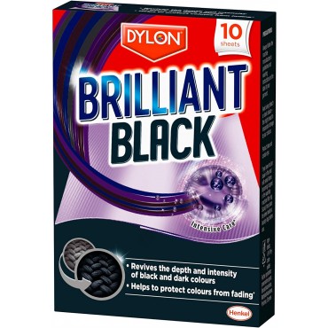 Dylon Brilliant Black Laundry Sheets, 10 Sheets