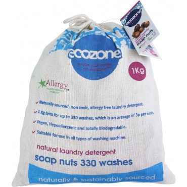 Ecozone Soap nuts - Indian Wash nuts great value 1kg bag