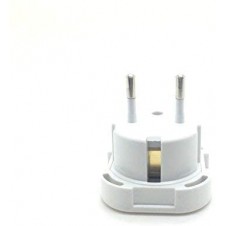 Travel Adaptor White UK to EU Europe European Q4U® Convert Power UK plug 3 pin to European Plug 2 Pin 