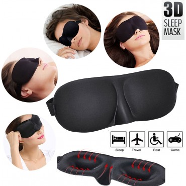 Padded Blindfold 3D Eye Mask Soft Travel Sleep Rest 3D Eye Shade Sleeping