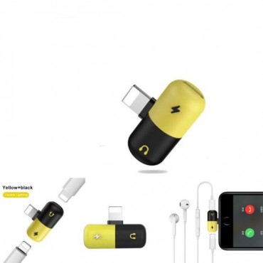 Charging and Listening Capsule Shape Splitter Adapter for iPhone