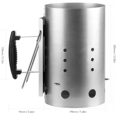 Charcoal  Chimney Starter, Barbecue Charcoal Quick Start Lighter with Safety Handle