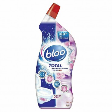 Bloo Total Hygiene & Shine Toilet Gel  Flower Burst  700ml 
