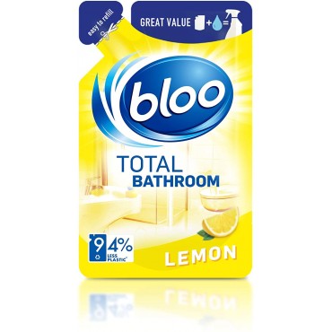  Bloo Total Bathroom Refill Lemon, Easy to Refill, Removes Limescale and Dirt, 250 ml