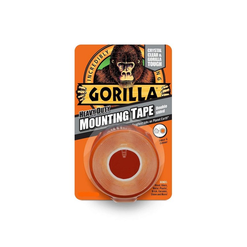 Gorilla Mounting Tape, 25.4 mm x 1.52 m Heavy-Duty Double Sided