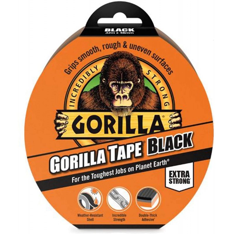 Gorilla Tape Black 48mm x 11m Stronger Thicker Tougher All Weather Durable Tape