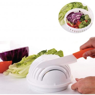 Salad Cutter Bowl Q4U® Hot Salad Cutter Bowl Easy Make Salad Fresh Tool Slicer Fruit Salad Chopper Vegetable Fruit Cutter Bowl