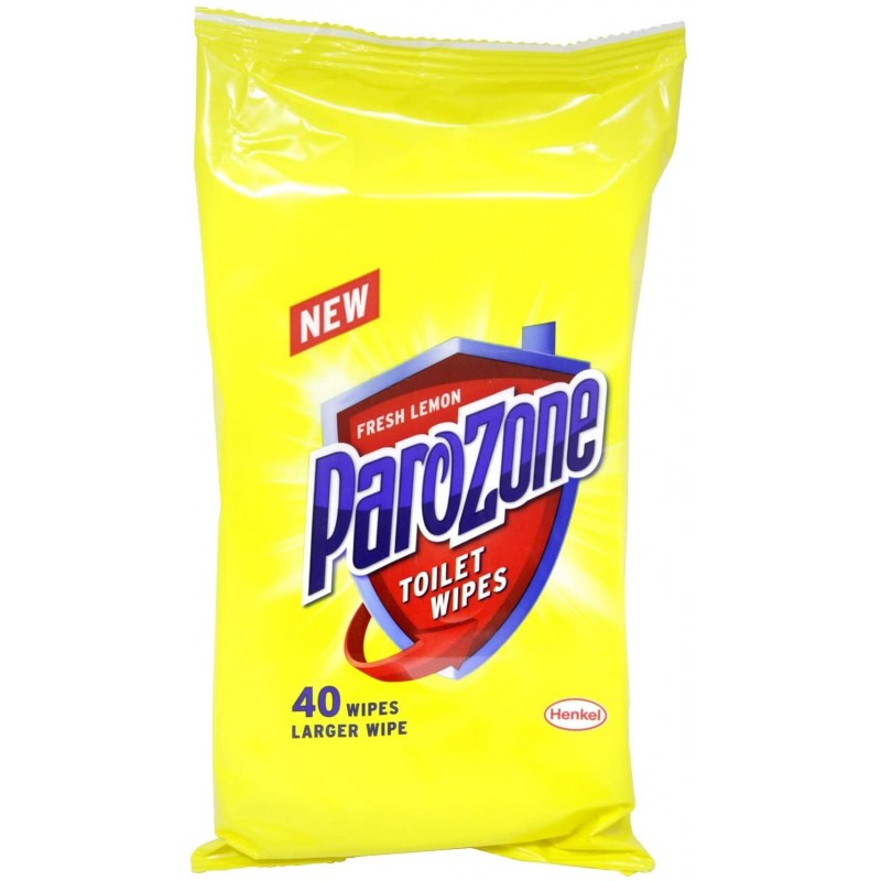 Parozone Germ Kill Fresh Lemon Toilet Wipes, 40 Wipes